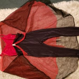 Costume Gallery Girls Med. Unitard & Cape